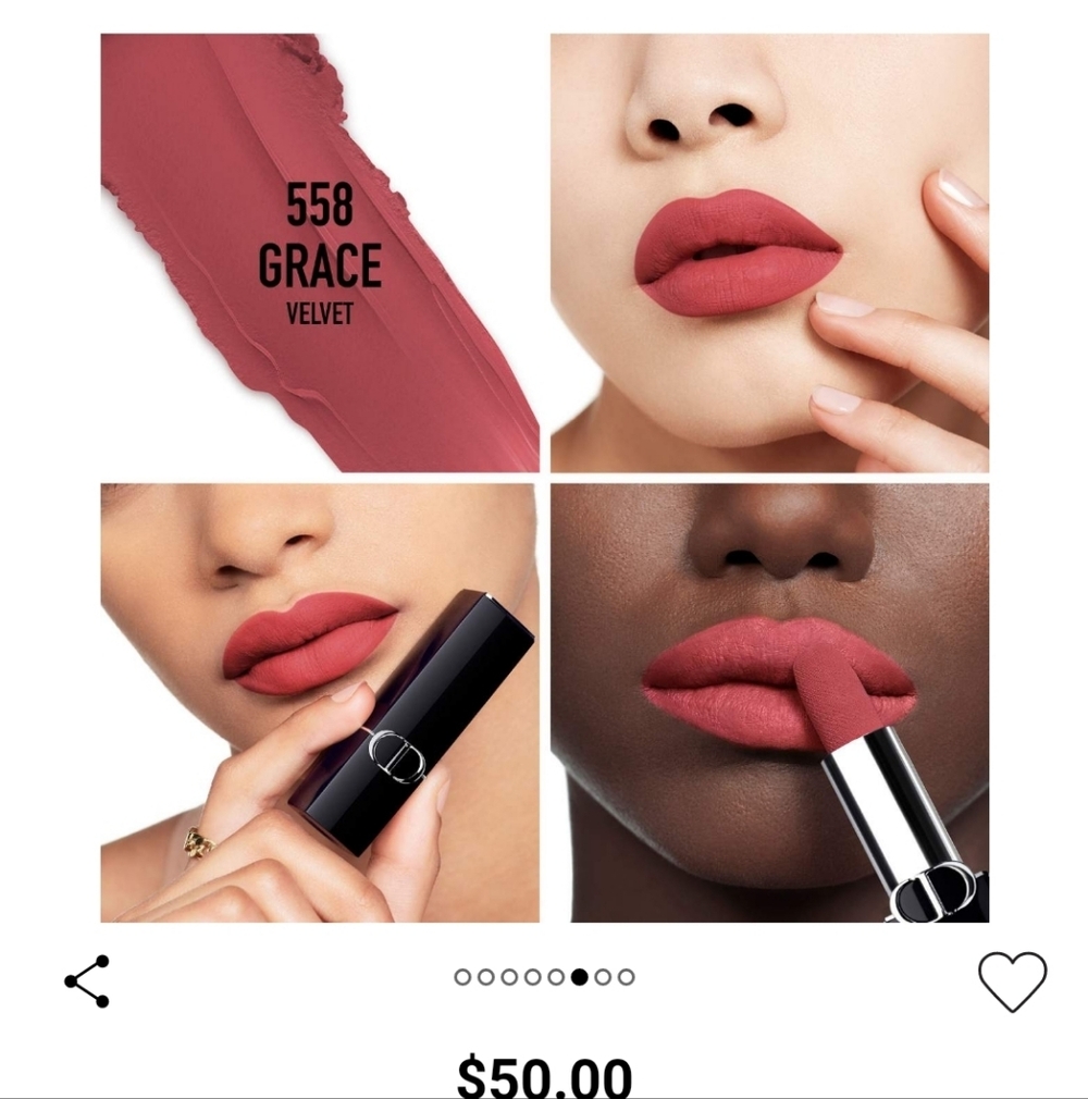 Chrestian Dior Lipstick - 558 Grace Velvet Pink Rouge New Tester